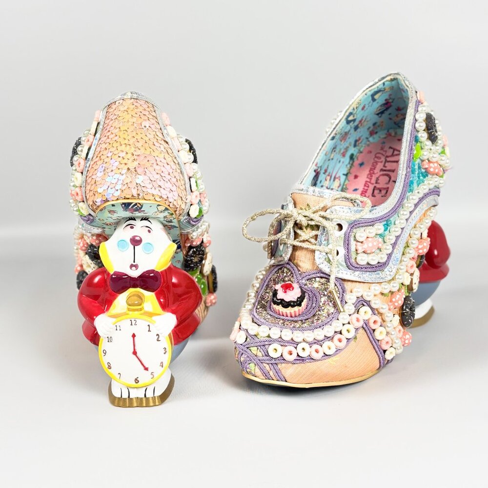 Irregular Choice I’m Late I’m Late Alice in Wonderland Heels – Size 38